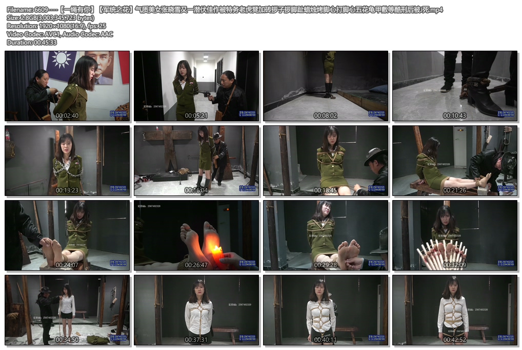 6609----【一绳有你】【军统之花】气质美女张晓雪又一潜伏佳作被特务老虎凳加砖拶子拶.jpg