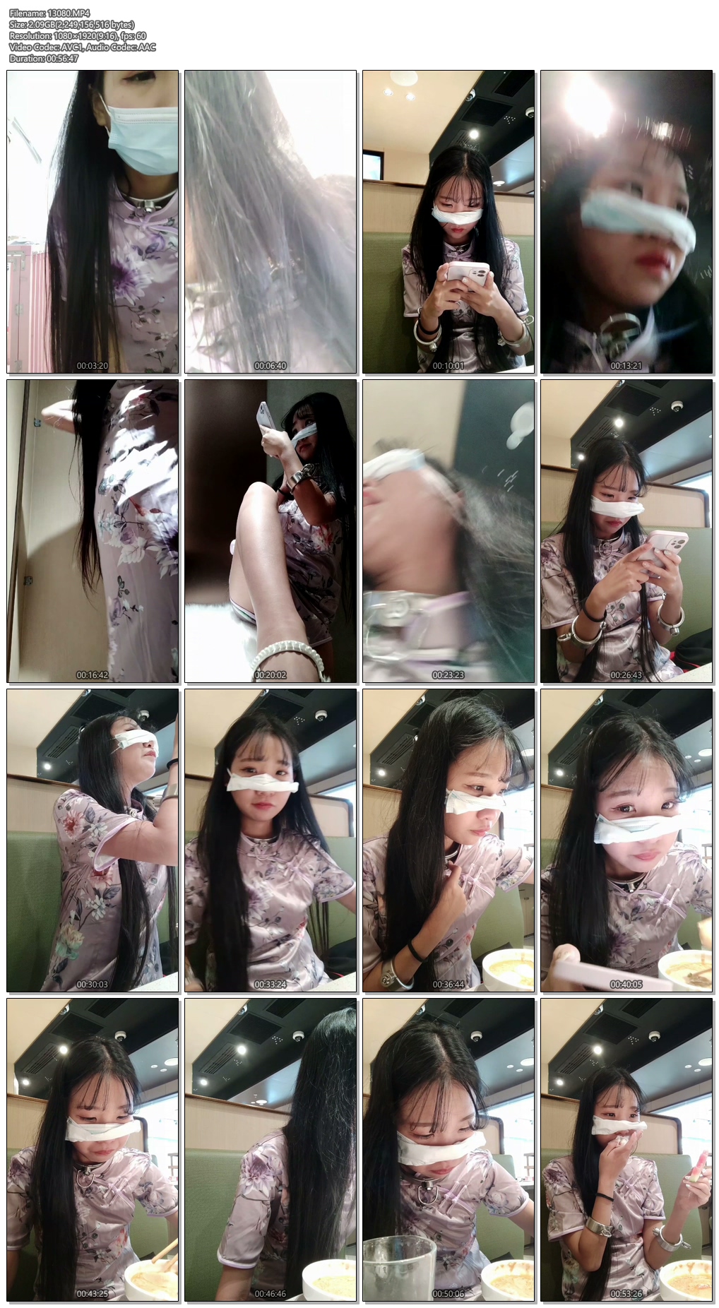 13080----【Bondage-冷酱】冷酱带铁厚项圈和贞操带手铐在家自缚后穿上旗袍 漏出去吃海.jpg