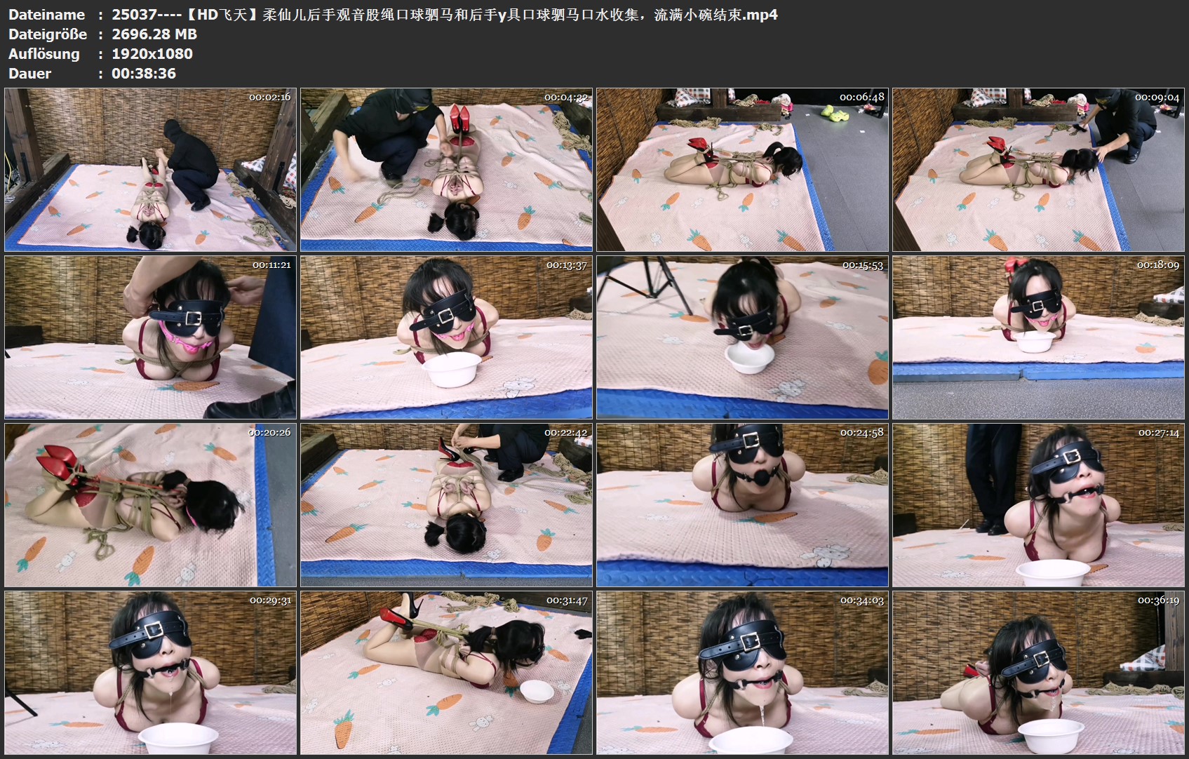 25037----【HD飞天】柔仙儿后手观音股绳口球驷马和后手y具口球驷马口水收集，流满小碗结束.jpg
