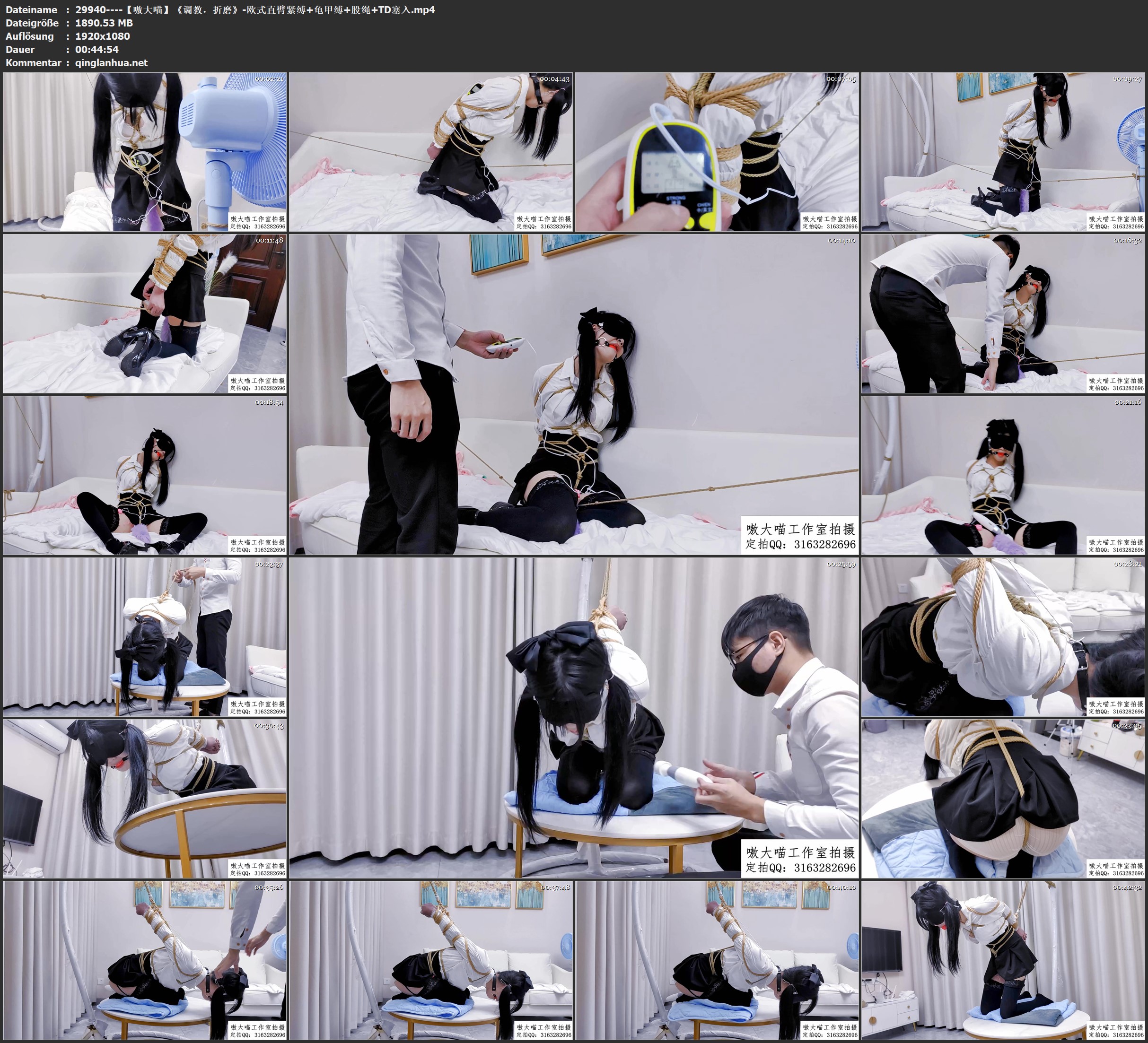 29940----【嗷大喵】《调教，折磨》-欧式直臂紧缚 龟甲缚 股绳 TD塞入.jpg