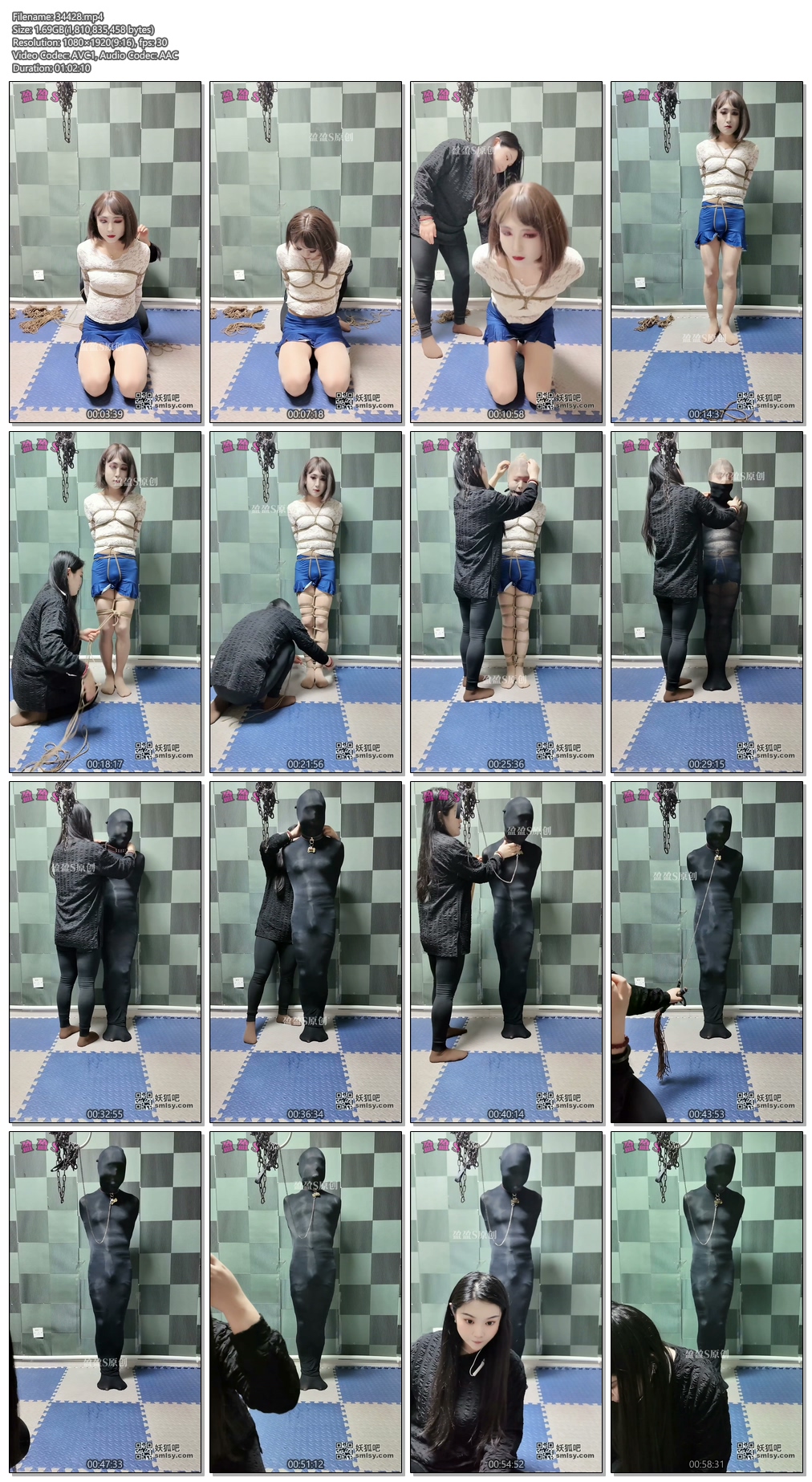 34428----【盈盈S】《 伪娘小姐姐直播受虐记 20 》黑色丝袜袋全包罚站.jpg