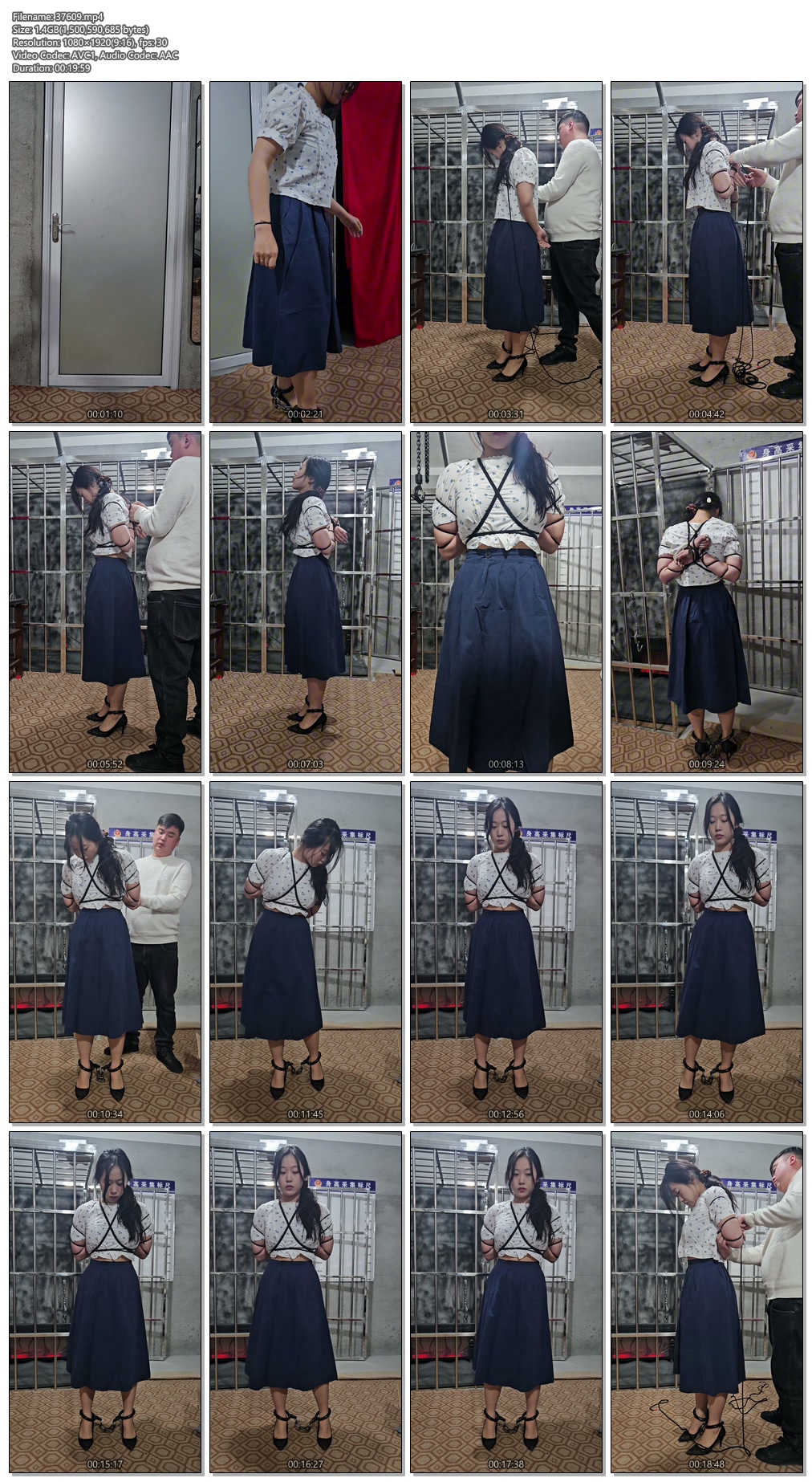 37609----【皖北绳艺】新人超美模特小雪日式五花、黑裙小碎花、高跟脚镣捆绑展示.jpg