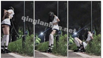 【一只松鼠】全身是脏字的小男娘户外路灯手铐定时自缚电击放置