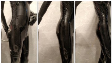 【waprophet】伪娘胶衣灌肠guanchang，肚子肉眼可见的隆起