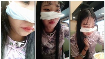 【Bondage-冷酱】冷酱带铁厚项圈和贞操带手铐在家自缚后穿上旗袍 漏出去吃海底lao火锅