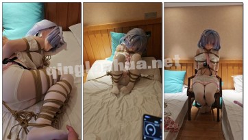【星星工作室】kigurumi kig莫宁日式紧缚+郊狼200真实电击反应 强烈电击疯狂颤抖 床上M字开腿强制固定 电击挣扎无法逃脱