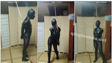 【夜鸣狐】【感官封闭】【眼罩+封闭头套】【挣扎呻吟】戴着头套和单手套 被剥夺了呼吸权的小狐还被拴在绳柱上无法逃离强制站立 拼命挣扎还是失败!
