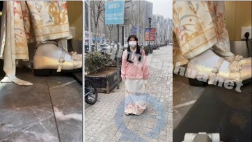 【布莱恩原创】18岁女高的四天镣铐生活（8）带着脚铐在商场吃饭 走路回家