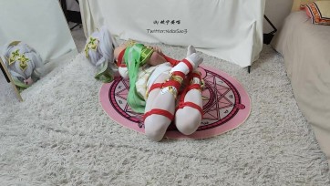 【坎喵】原神cos-草神纳西妲白丝驷马放置+折腿跪吊