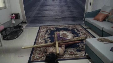 【胜景影视】竹竿固定紧缚女M