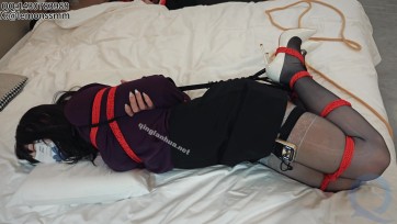 【青颖】伪娘日式驷马捆绑加郊狼