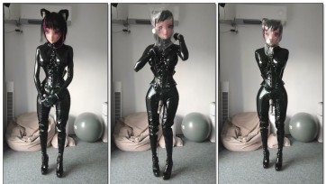 【kigurumi】胶衣猫娘kigurumi束腰单手套组合测试