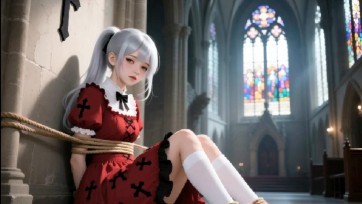 【3D动画】被束缚于教堂的银发魔女