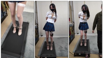 【随心原创】陈晓雪 白丝JK 郊狼电击+帮帮 镣铐跑步机