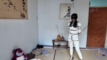 【AuntGzs】连体瑜伽服 口球眼罩 走绳
